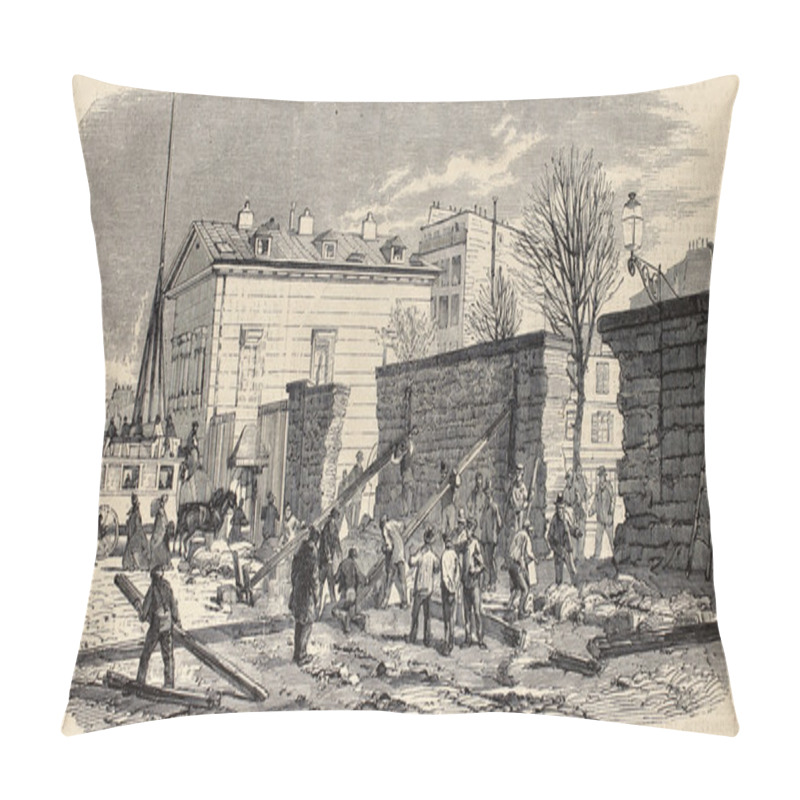 Personality  Paris Surrounding Walls Destruction Pillow Covers