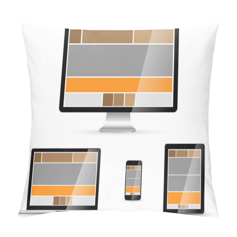 Personality  Modern Digital Tech Device Collection Pillow Covers