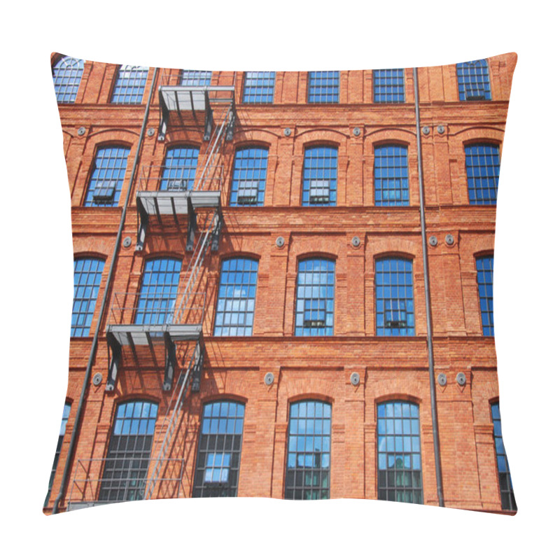 Personality  Old Brick Factory Building In Lodz  Pillow Covers