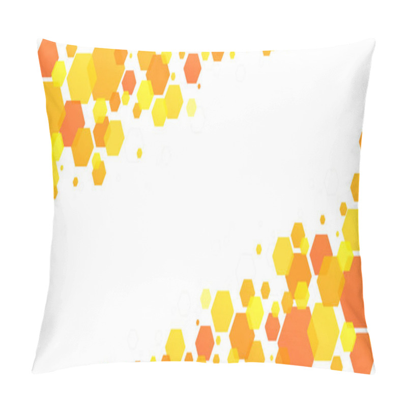 Personality  Honeycomb Hexagon Bee Cells. Yellow-orange Abstract Geometric Pattern From Beehive Cells. Pillow Covers