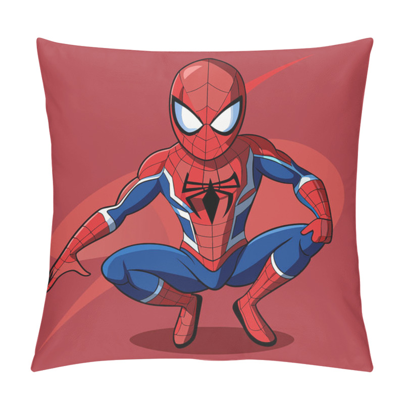 Personality  Red Spider Man Illustration Pillow Covers