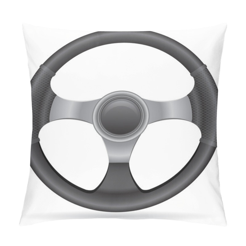 Personality  Car Steering Wheel Vector Illustration Pillow Covers