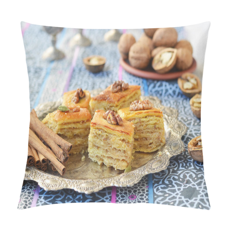 Personality  Baklava, Traditional Oriental Sweets Pillow Covers