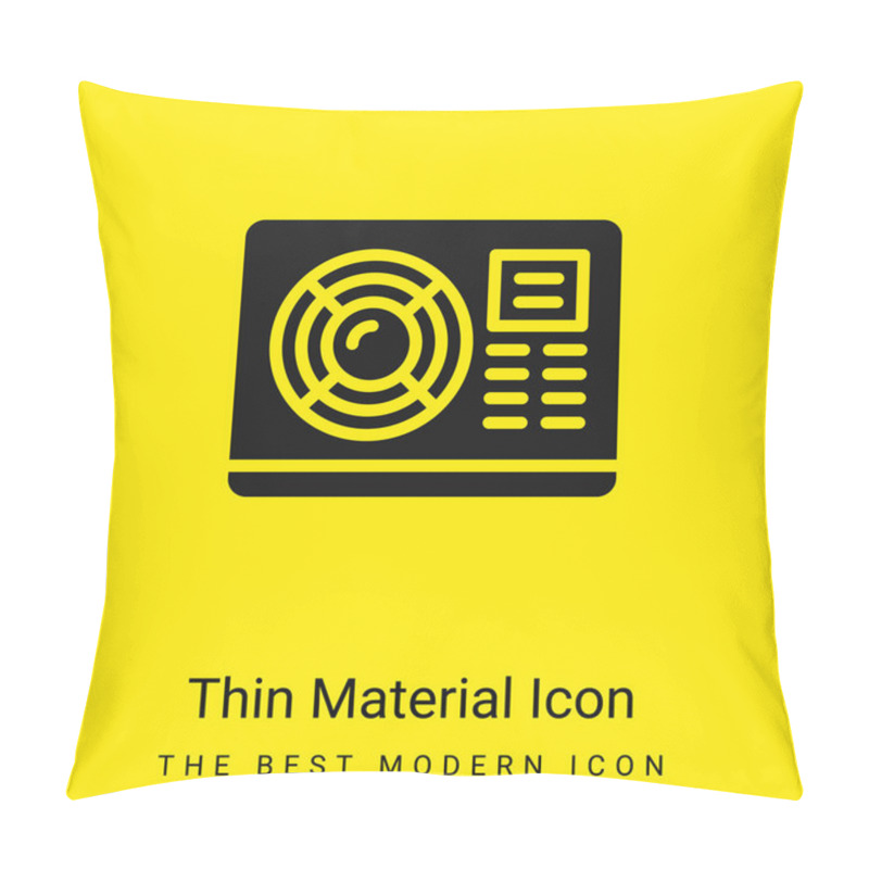 Personality  Air Conditioner Minimal Bright Yellow Material Icon Pillow Covers