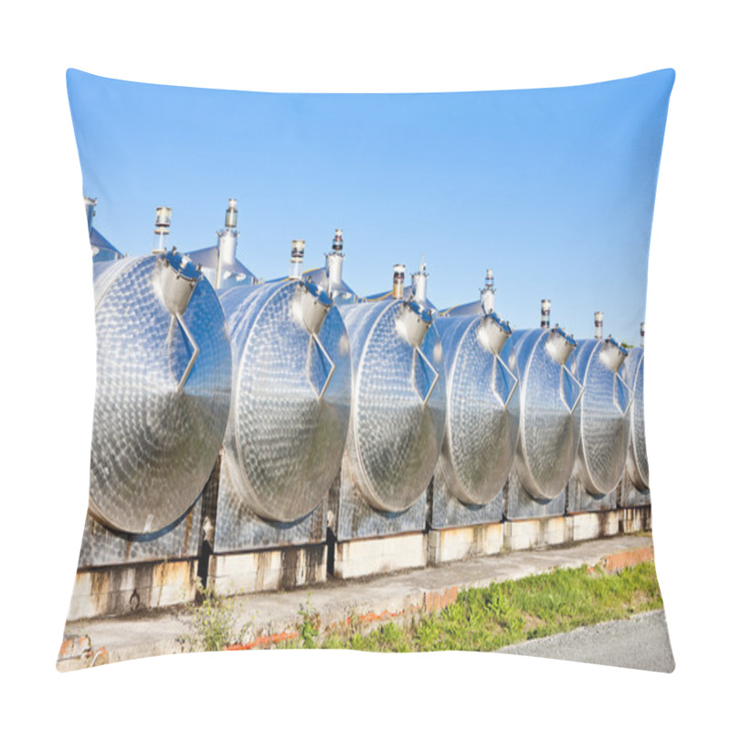 Personality  Fermentation Tanks, Begadan, Bordeaux Region, France Pillow Covers