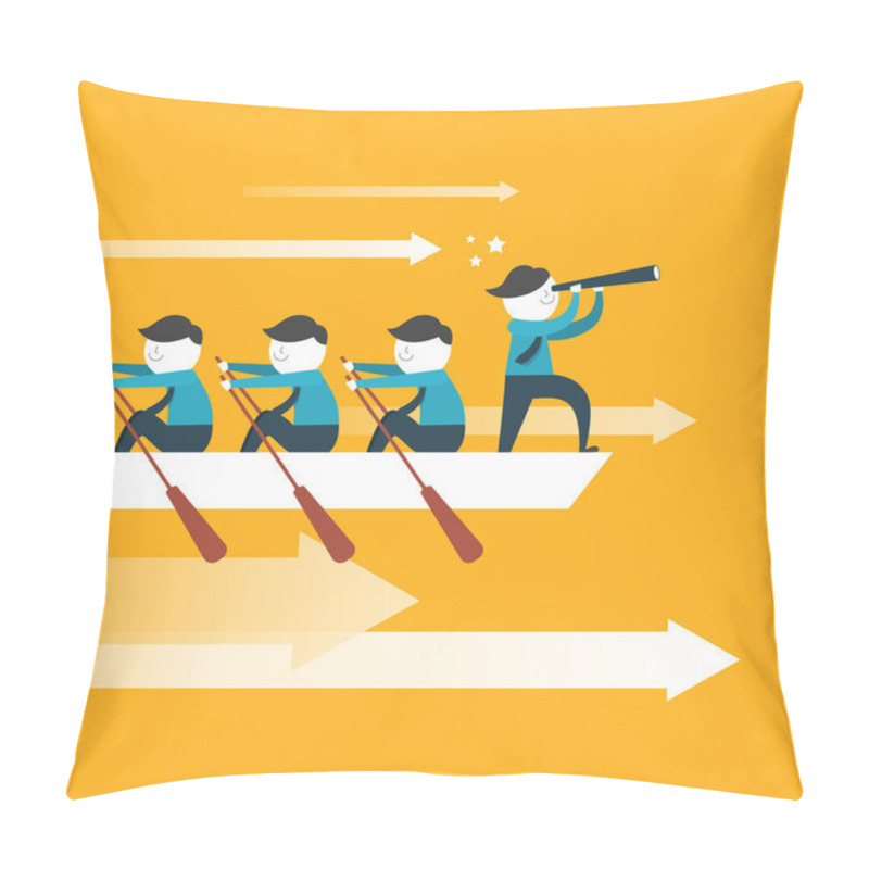 Personality  Flat Design For Team Work Concept  Pillow Covers