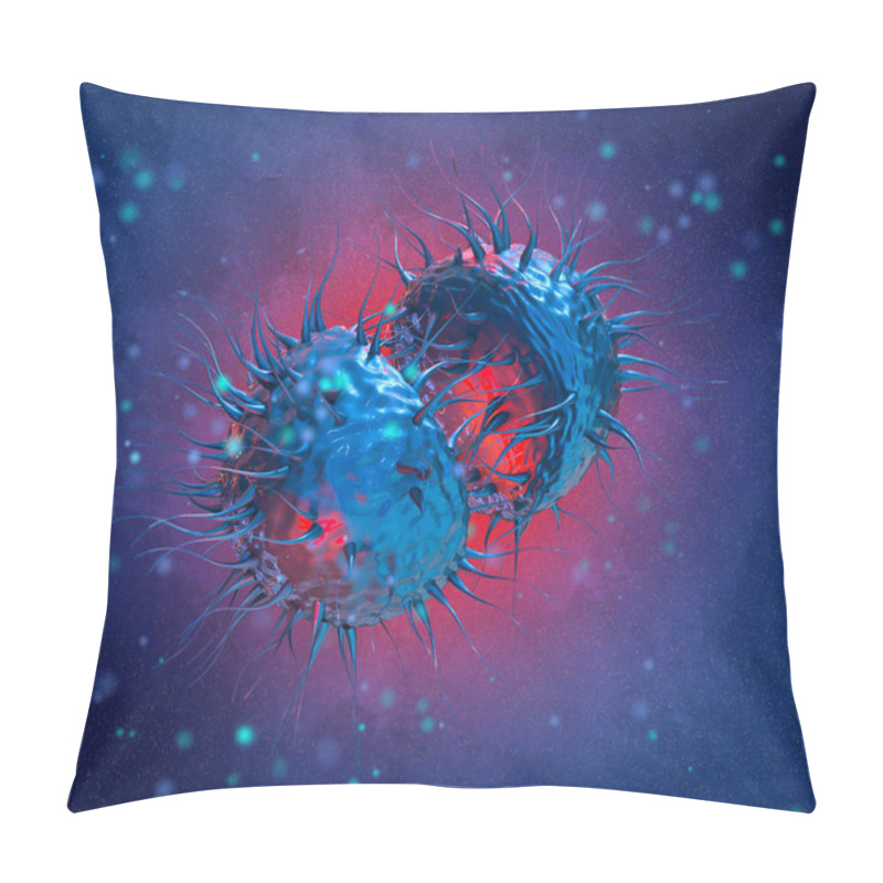 Personality  Medical Abstract Background, Bacteria Neisseria Gonorrhoeae, Neisseria Meningitidis, Gonococcus And Meningococcus, Bacteria Which Cause Gonorrhoeae, Which Cause Meningitis, 3d Rendering Pillow Covers