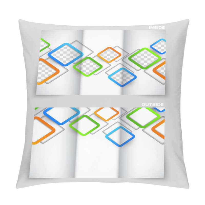 Personality  Tri-fold Brochure Template Design Pillow Covers