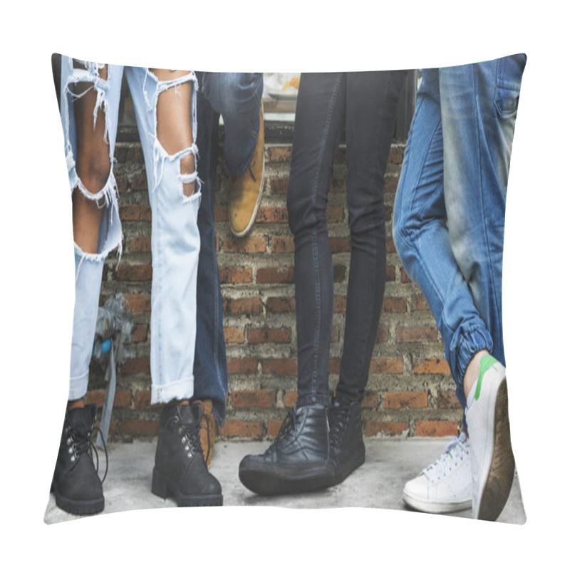 Personality  A Group Of Friends Hanging Out Together, Original Photoset Pillow Covers