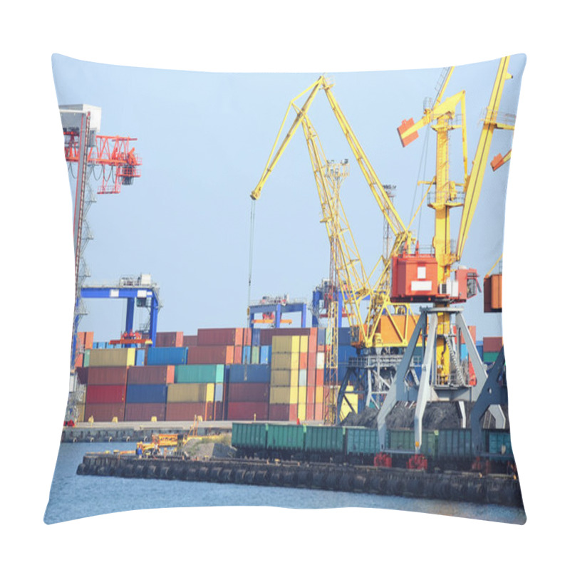 Personality  Port Warehouse With Cargoes And Containers Pillow Covers