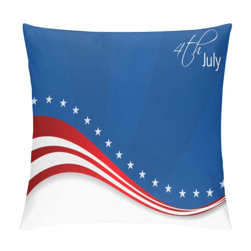 Personality  Vector Illustration Of American Flag Background. Pillow Covers