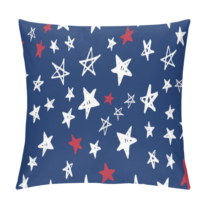 Personality  Independence Day USA. Stars Grunge. Presidents Day. Hand Drawn Illustration. Pillow Covers