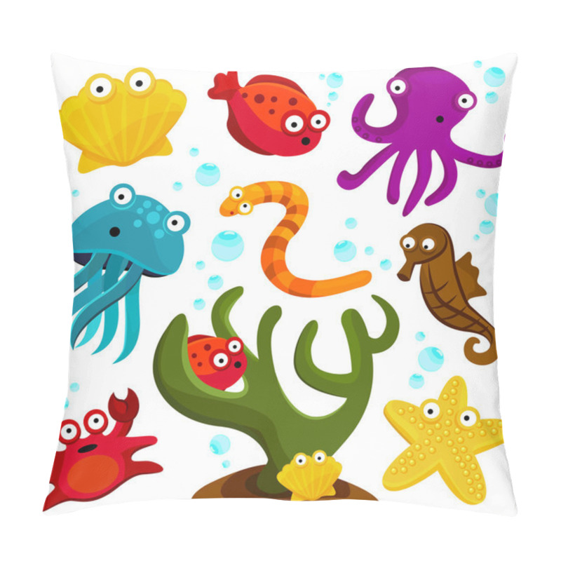 Personality  Cartoon Sea Creatures Pillow Covers