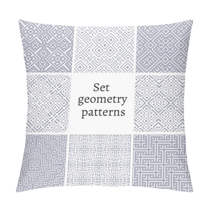 Personality  Set Of Ornamental Patterns For Backgrounds And Textures Pillow Covers