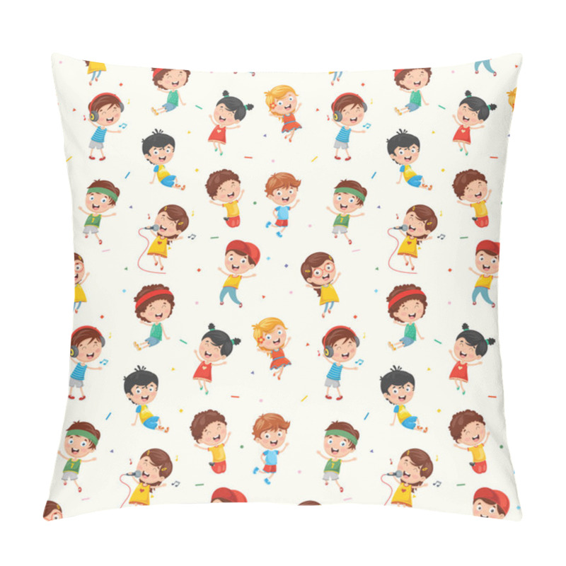 Personality  Seamless Pattern Of Funny Kids Pillow Covers