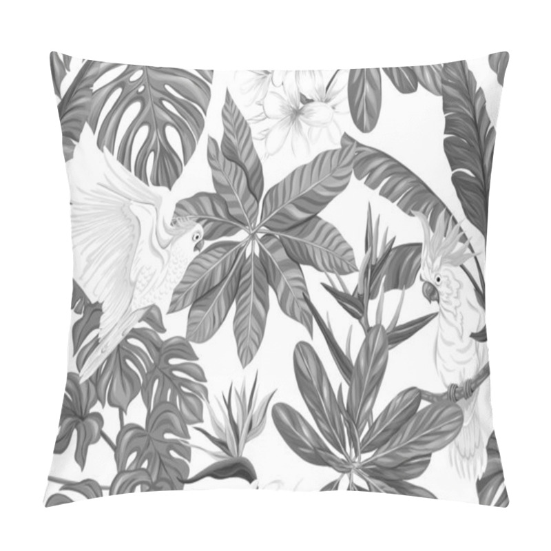 Personality  Seamless Pattern, Background With Tropical Plants Pillow Covers