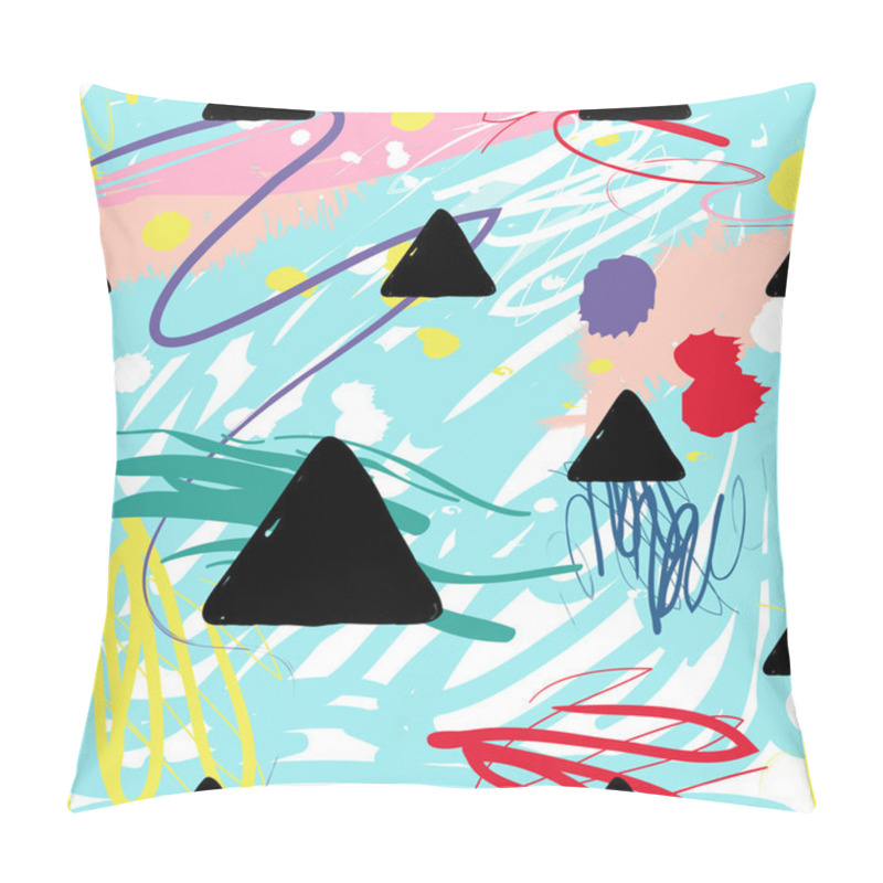 Personality  Hand Drawn Triangles Pattern Pillow Covers