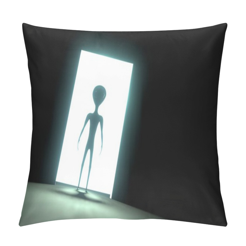 Personality  Alien/ Extraterrestrial, Door With Light - 3D Rendering Pillow Covers