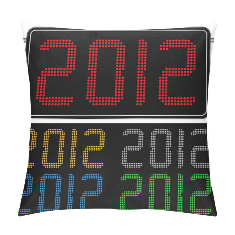 Personality  Vector Digits Of New Year 2012 Pillow Covers