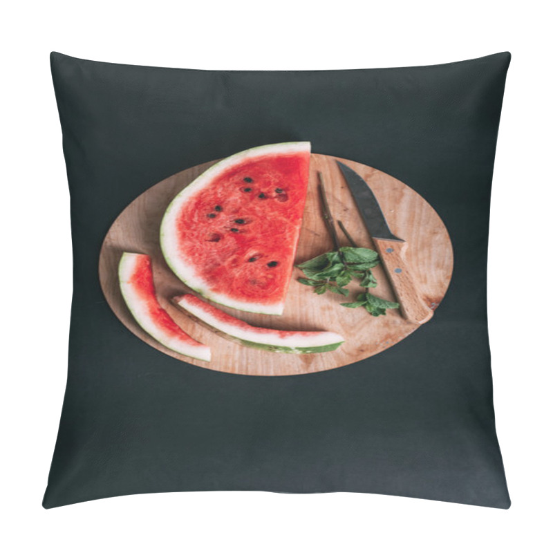 Personality  Fresh Watermelon Slices On The Plate Pillow Covers