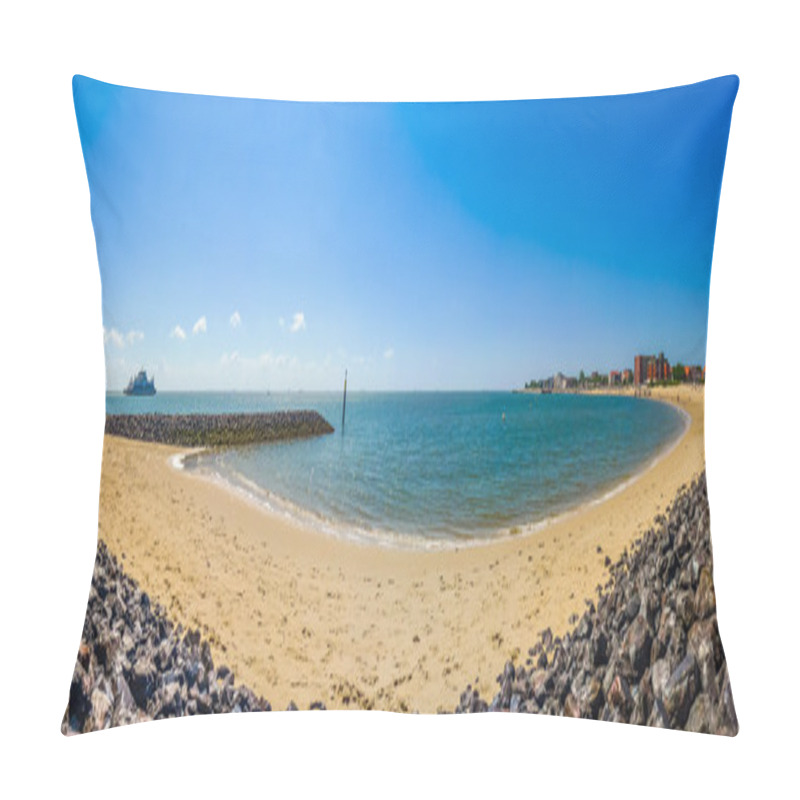 Personality  Beautiful Beach Landscape On The Island Of Foehr, The Second-largest German North Sea Island And A Popular Destination For Tourists, In Schleswig-Holstein, North Sea, Germany Pillow Covers