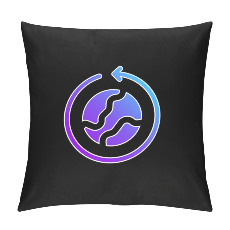 Personality  Around The World Blue Gradient Vector Icon Pillow Covers