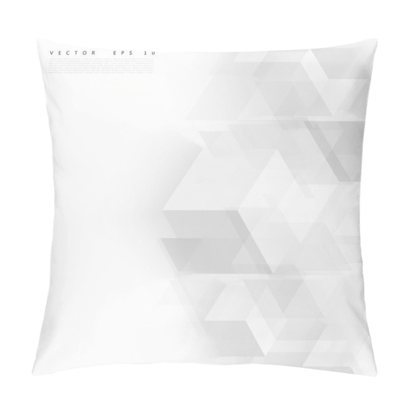 Personality  Vector Abstract Geometric Shape From Gray Cubes. Pillow Covers