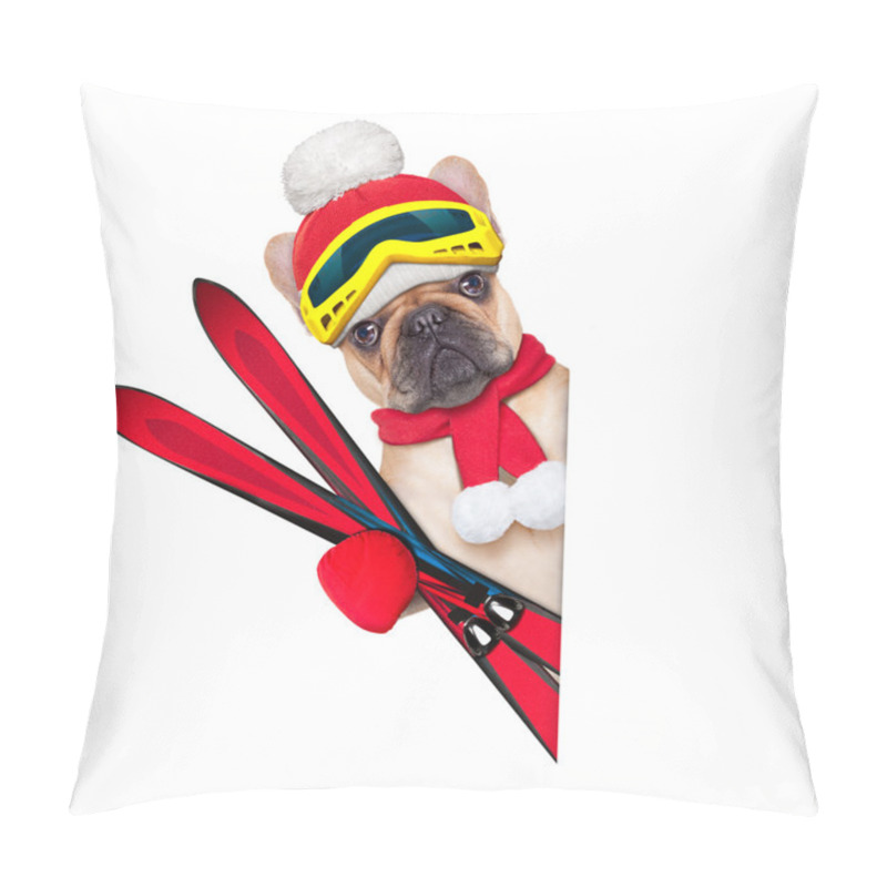 Personality  Dog Ski Winter Pillow Covers