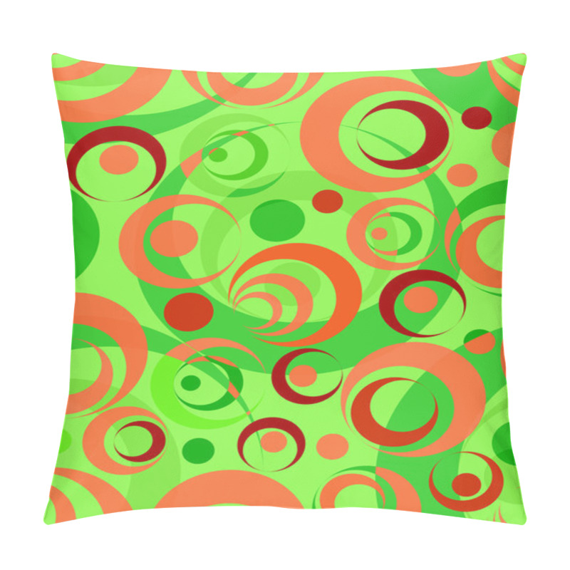 Personality  Green And Orange Background Pillow Covers