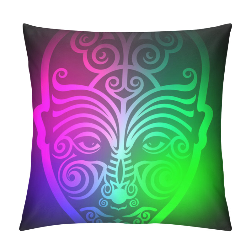 Personality  Tattoo On Face Pillow Covers