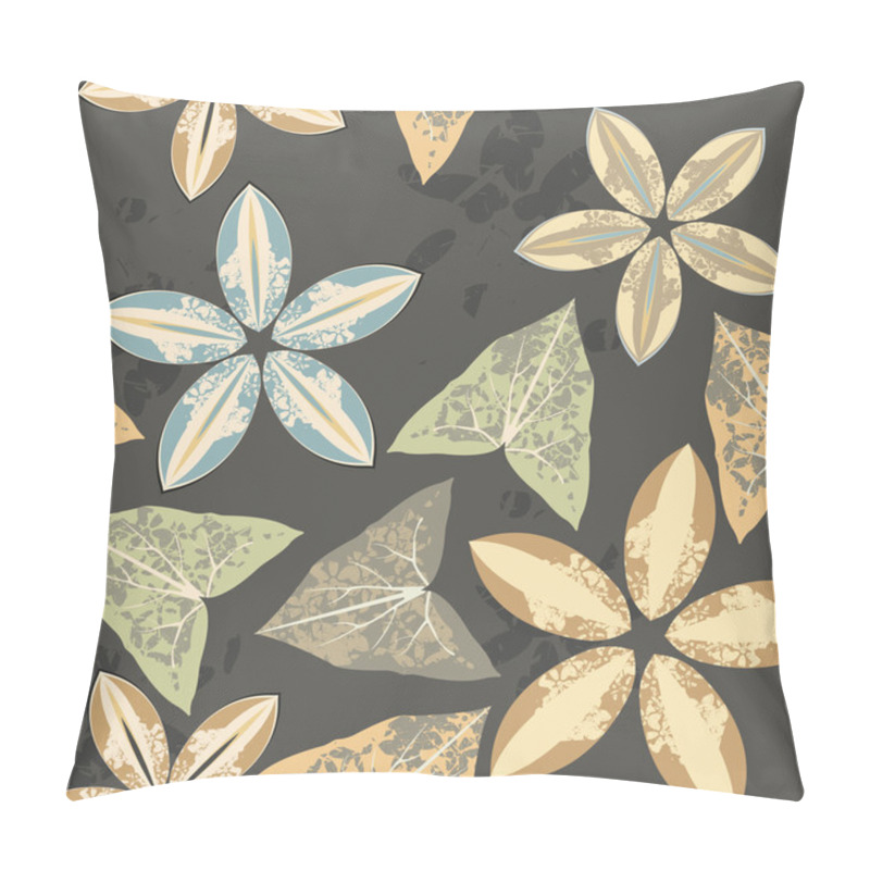 Personality  Retro Seamless Pattern With Flowers And Ivy Leaves Pillow Covers