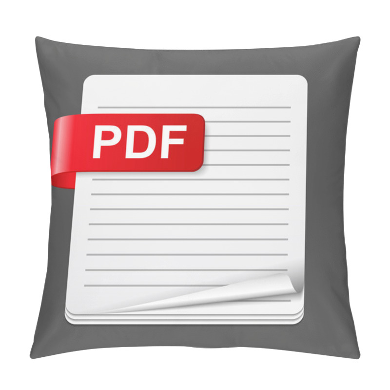 Personality  PDF File Icon Pillow Covers