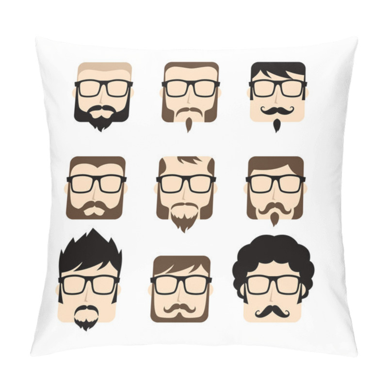 Personality  Little Hipster Guys Set Pillow Covers