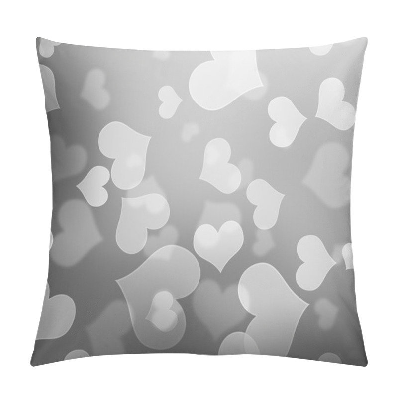 Personality  White Hearts Bokeh Background Pillow Covers