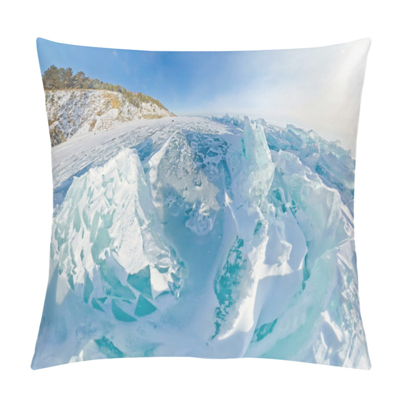 Personality  Blue Ice Hummocks Baikal Stereographic Panorama, Listvyanka Pillow Covers