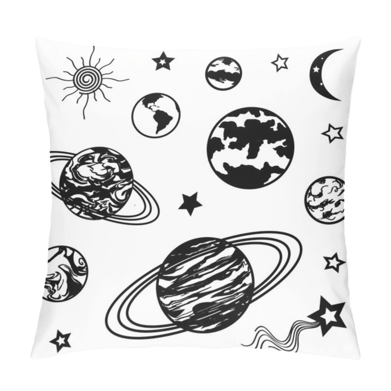 Personality  Planets Pillow Covers