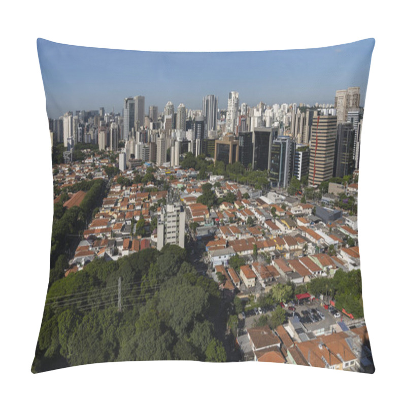 Personality  Panoramic View Of The City Of Sao Paulo, Brazil, South America.  Pillow Covers