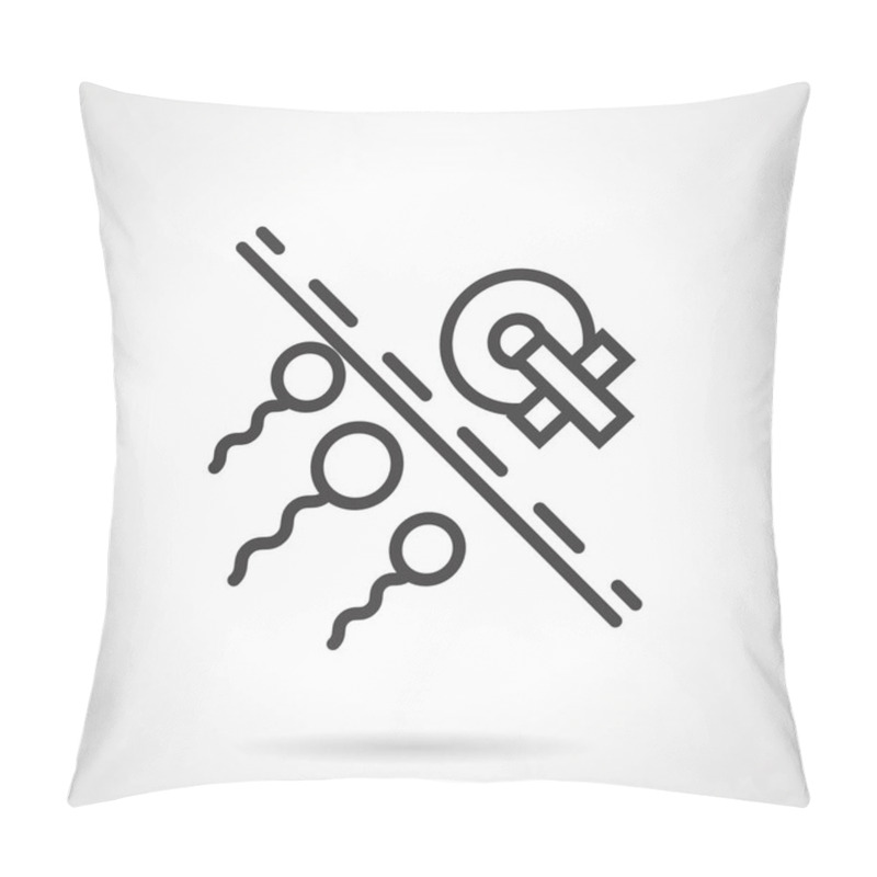 Personality  Insemination Problem Simple Line Vector Icon Pillow Covers