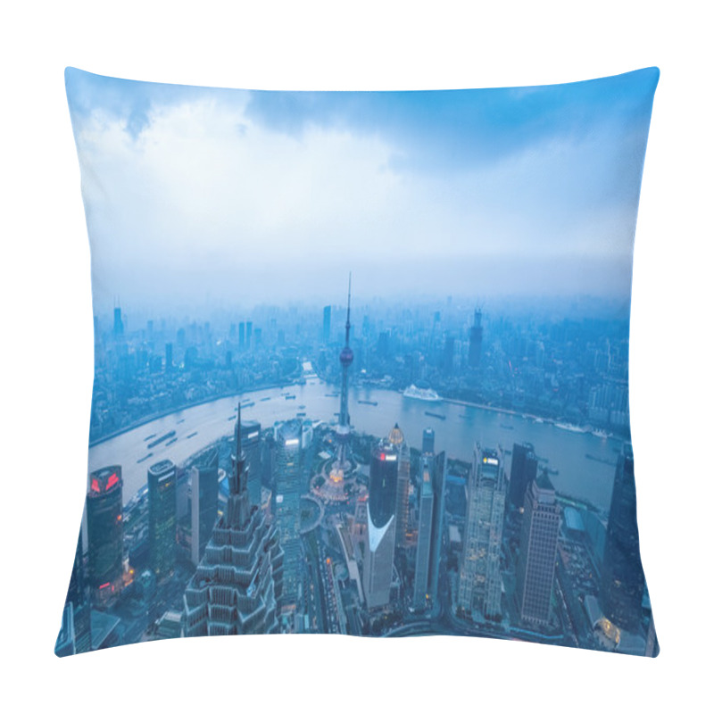 Personality  Shanghai At Dusk With Cloudy Sky Pillow Covers