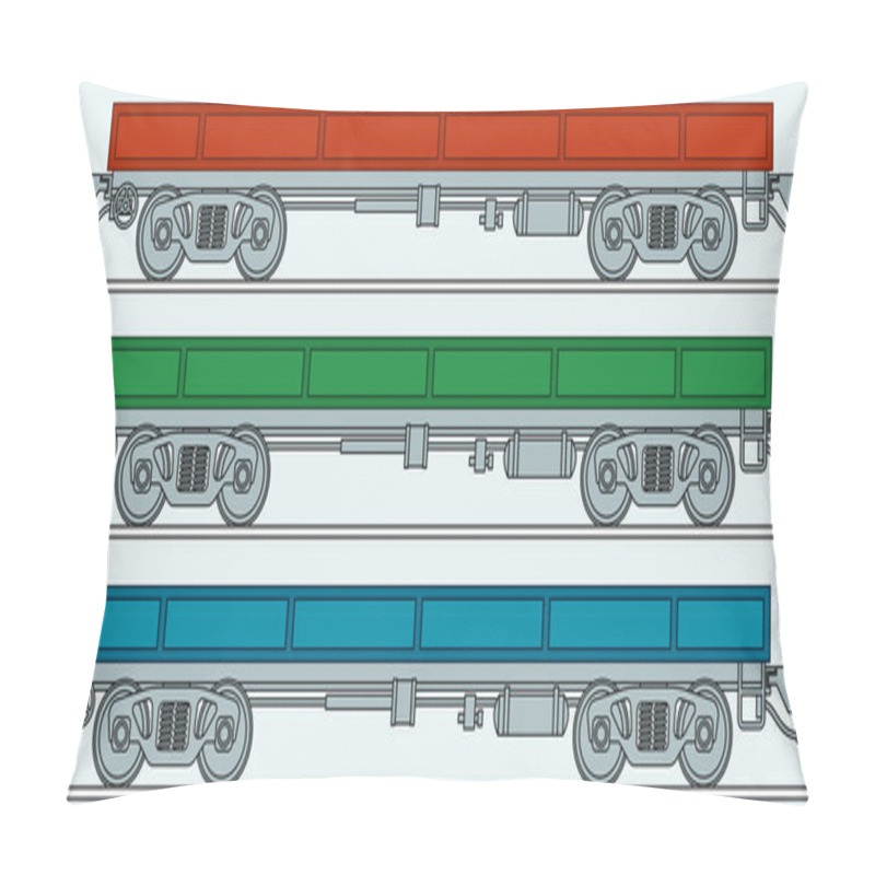 Personality  Flatcar Wagons Icons Pillow Covers