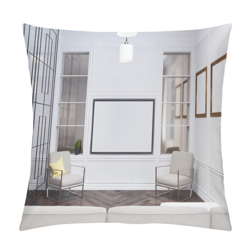 Personality  Cozy Living Room With Picture Gallery, Front Pillow Covers