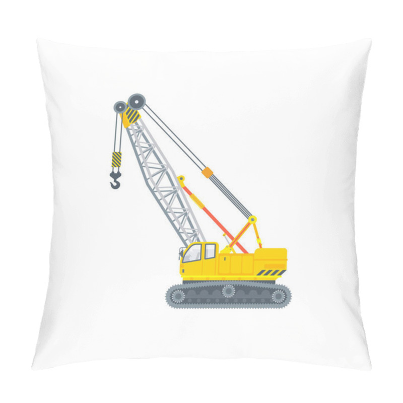 Personality  Assembly Crawler Crane Illustration Side View Pillow Covers