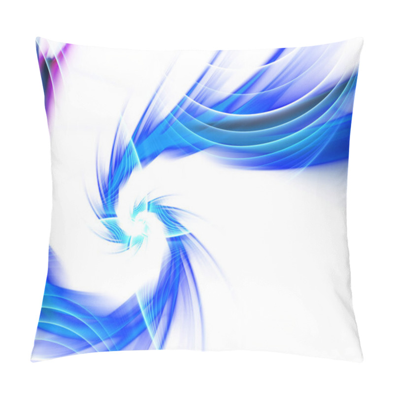 Personality  Blue Fractal Plasma Vortex Pillow Covers