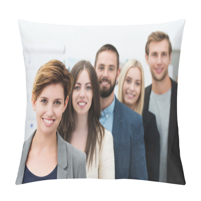 Personality  Group Of Young Business People Pillow Covers