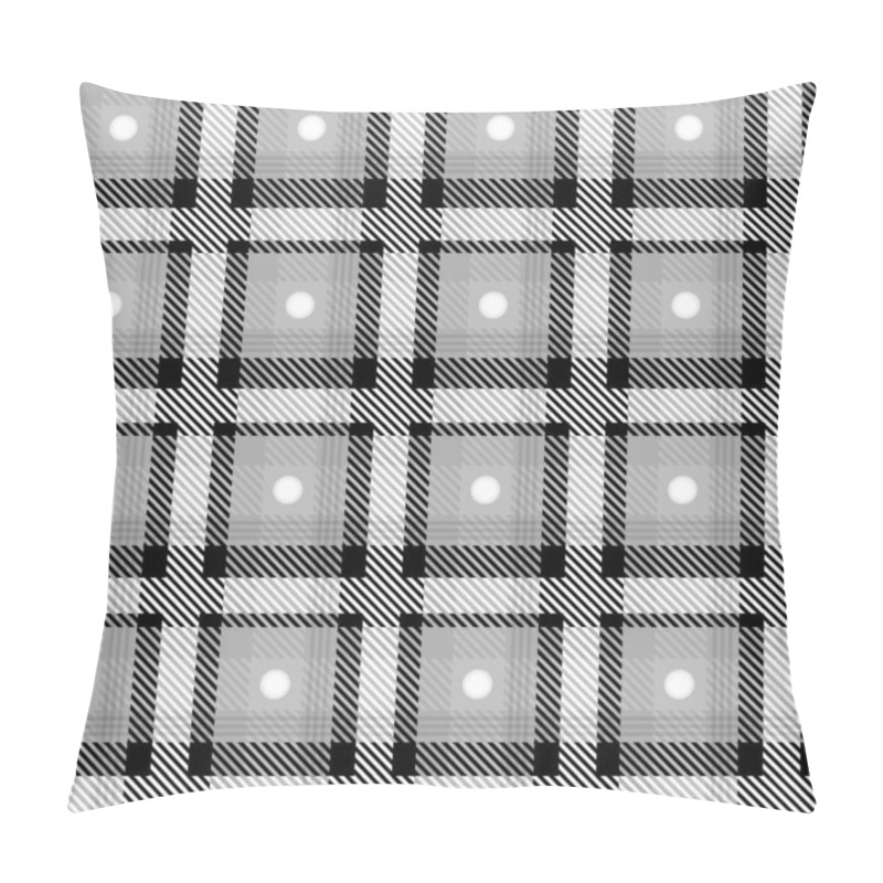 Personality  Vector Grey Plaid Check Teen Seamless Pattern In Geometric Abstract Style Can Be Used For Summer Fashion Fabric Design, School Textile Classic Dress, Picnic Blanket Neutral Colour Pillow Covers