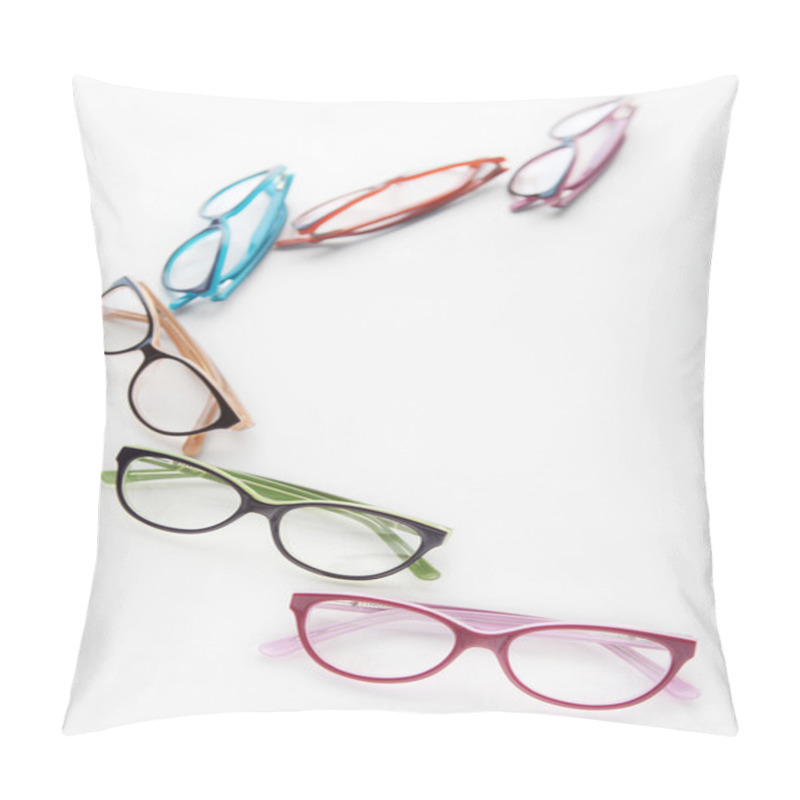 Personality  Spectacles Isolated On White Background  Pillow Covers