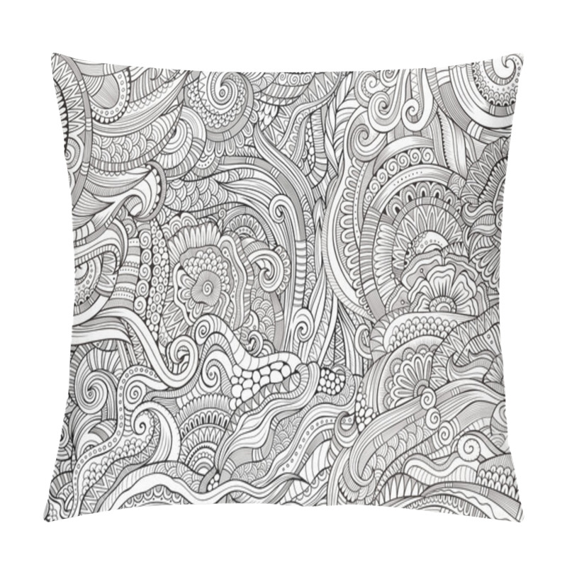 Personality  Abstract Sketchy Doodles Hand Drawn Ethnic Pattern Pillow Covers