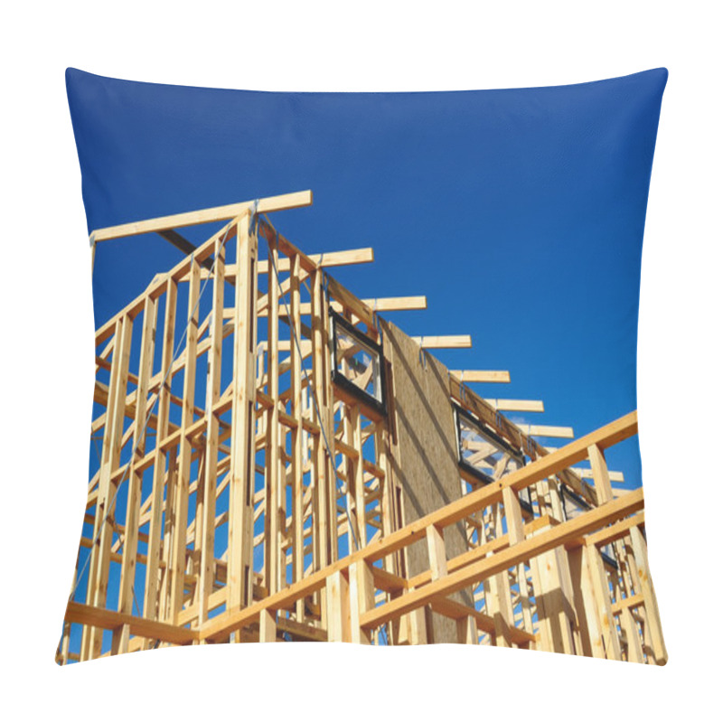 Personality  Abstract Of New Home Construction Site Framing Pillow Covers