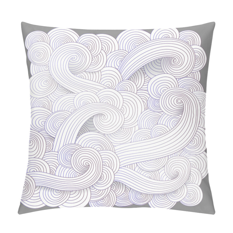 Personality  Tangled Pattern, Waves Background. Pillow Covers