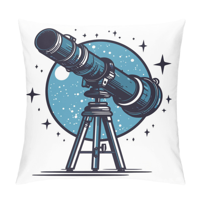 Personality  Exploring The Galaxy With A Hand Held Telescope Isolated Pillow Covers